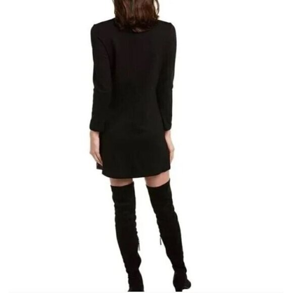 French Connection Lula Shirt Dress Womens 6 Animal Print Long Sleeve Stretch - Picture 4 of 9